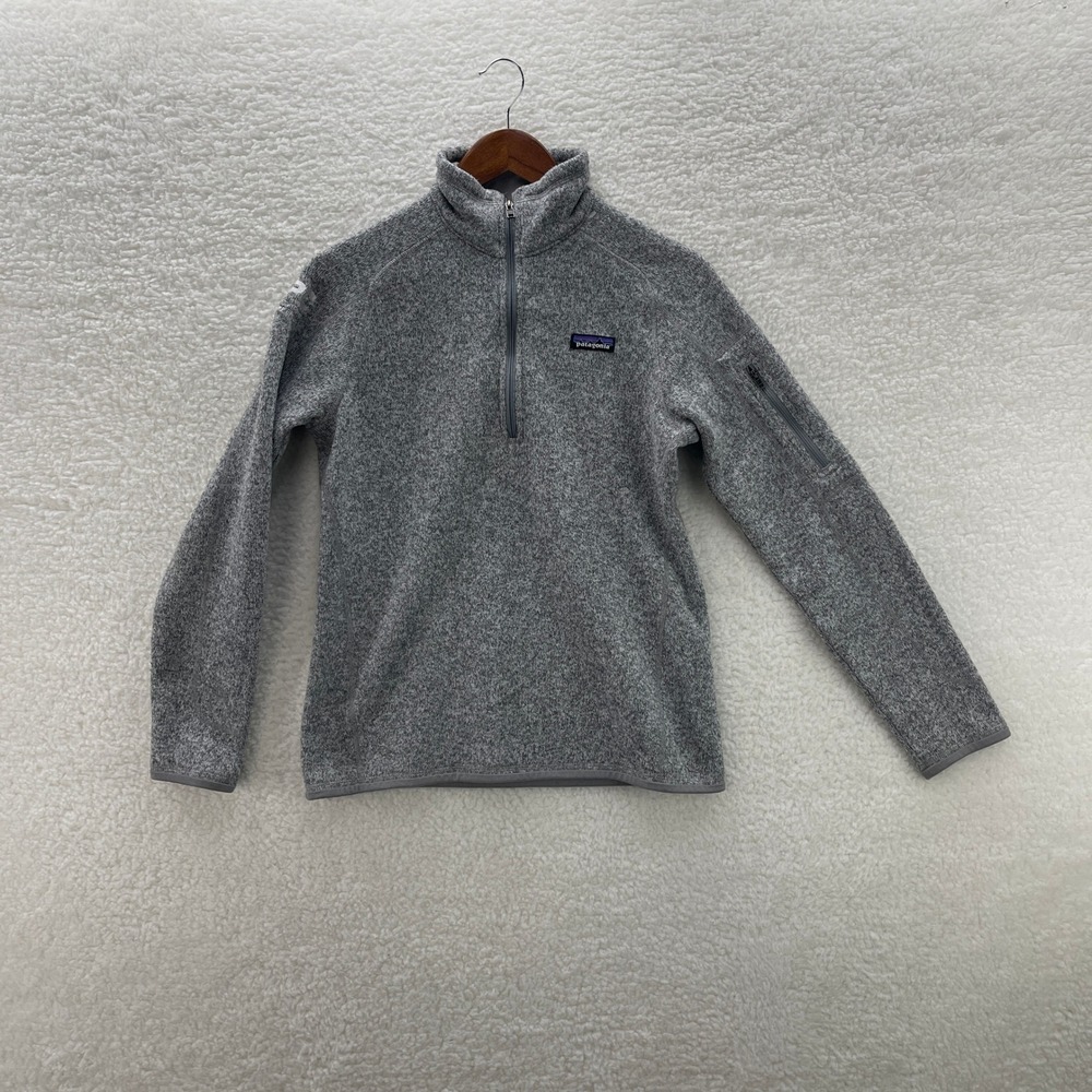 Patagonia Better Sweater Jacket Mens Medium Gray 1/4 Zip Preppy Hiking Office